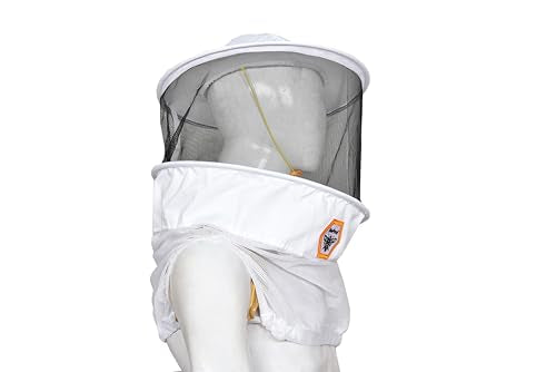 Beekeeping Veil Hat for Beekeepers 360° Protective High Visibility Mesh Breathable Ventilated Design Secure Elastic Fit (BP-105 White-1 Pack Veils) - color: White, size: 1-pack