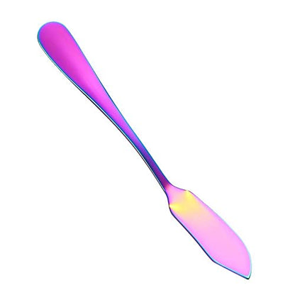 Stainless Steel Butter Knife Cheese Dessert Jam Spreaders, Kitchen Accessories Breakfast Tool Butter Tool(multicolor) - color: Multicolor