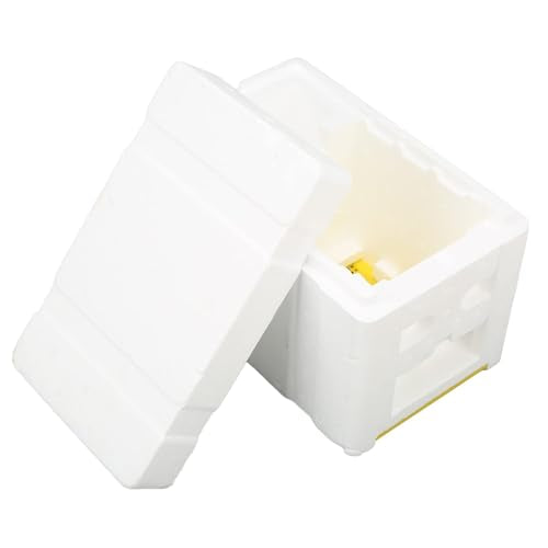 Foam Beehive Box for Beekeeping, Lightweight Portable Mating Box for Breeding and Reproduction, Features Sliding Panels, Better Insulation Than Wooden