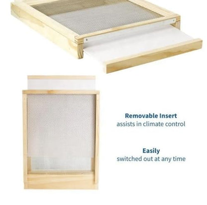 Beehive Screened Bottom Board 10 Frames LANGSTROTH - Hygienic Bottom Board - Wax Coated