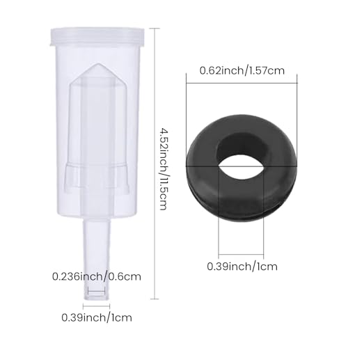 발효용 12팩 3피스 에어락 세트 BPA 프리 1.6cm(5/8인치) OD, 1cm(3/8인치) ID 플라스틱 에어록 발효기 및 실리콘 그로밋, 발효, 양조, 맥주, 와인, 소금에 절인 양배추, 김치용