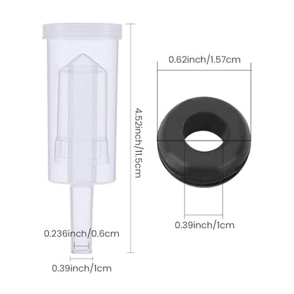 발효용 12팩 3피스 에어락 세트 BPA 프리 1.6cm(5/8인치) OD, 1cm(3/8인치) ID 플라스틱 에어록 발효기 및 실리콘 그로밋, 발효, 양조, 맥주, 와인, 소금에 절인 양배추, 김치용