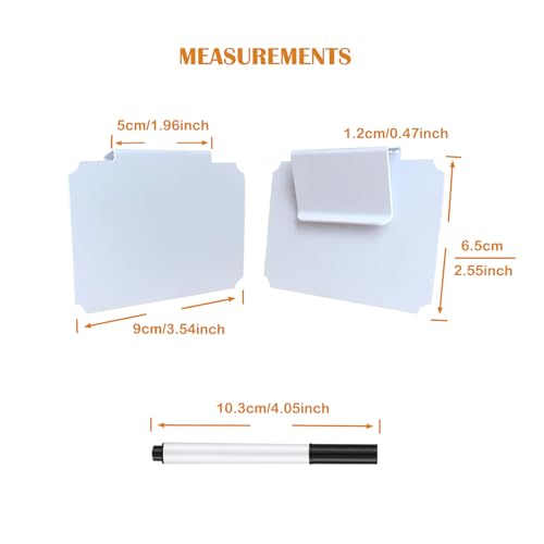 Erasable Label Holders Kit - 20 White PVC Bin Clips & 2 Chalk Markers for Organizing Storage Bins, Baskets, Containers - style: Rectangular 20 (White)