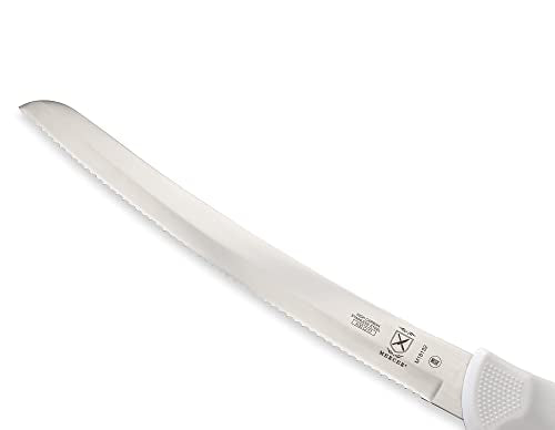 Mercer Culinary Ultimate White 10" Curved Wavy Edge Bread Knife, White - style: Curved Wavy Edge Bread Knife 10 Inch