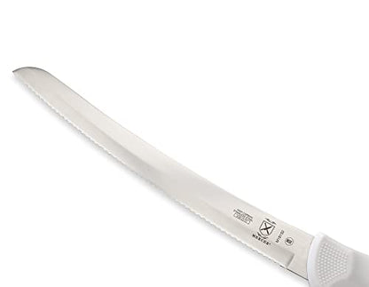 Mercer Culinary Ultimate White 10" Curved Wavy Edge Bread Knife, White - style: Curved Wavy Edge Bread Knife 10 Inch