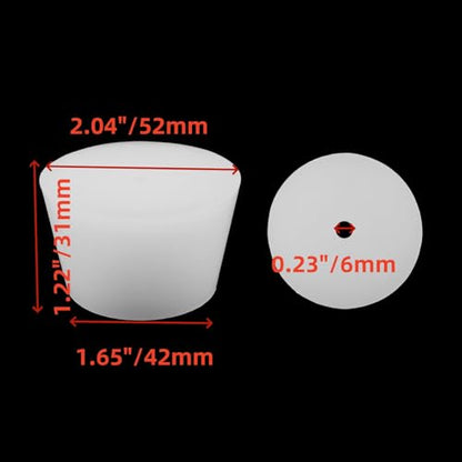 5 Pcs Silicone Stoppers,Standard 10# Rubber Stopper Bungs with 6 mm Aperture Single-Hole for Flask, Plug Holes, Lab Seal Rubber Stoppers - size: 10#
