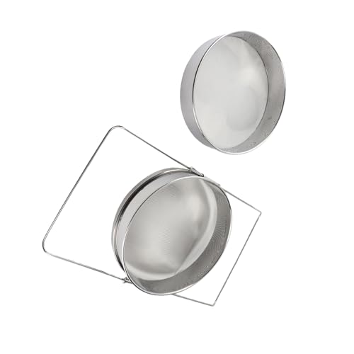 Jeffergarden 304 Stainless Steel Honey Filter Double Sieve Strainer 18 Mesh & 25 Mesh Fine with Telescopic Boom for Beekeeping Tools Apiary Equipment