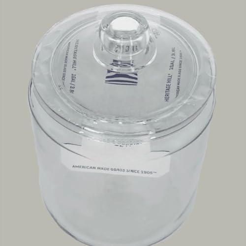 Glass Jar with Lid, 1 Gallon, for Pantry Storage and Display