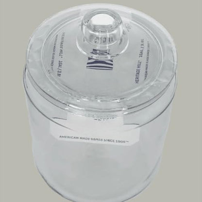 Glass Jar with Lid, 1 Gallon, for Pantry Storage and Display