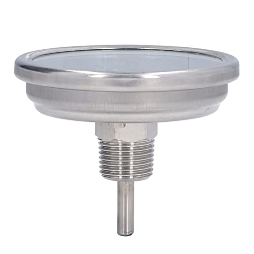 Wisecoco 3.3" Dial Stainless Steel Bimetallic Thermometer, 0-200F/-15-90C, 1% Accuracy, 1/2" NPT Back Mount
