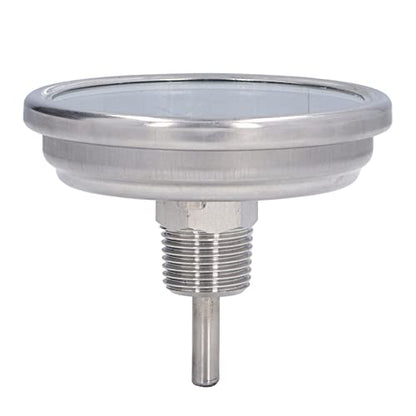 Wisecoco 3.3" Dial Stainless Steel Bimetallic Thermometer, 0-200F/-15-90C, 1% Accuracy, 1/2" NPT Back Mount