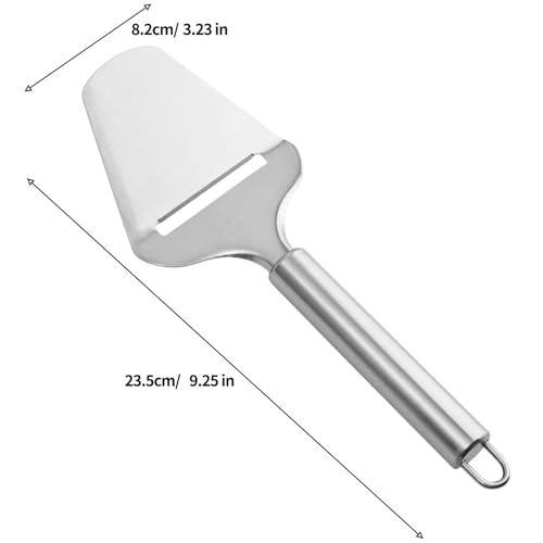 2 In 1 Stainless Steel Cheese Slicer, Food Grade Ergonomic Handle Cheese Cut Spatula, Multi-purpose Butter Chocolate Cutting Tool for Kitchen Baking Western Food