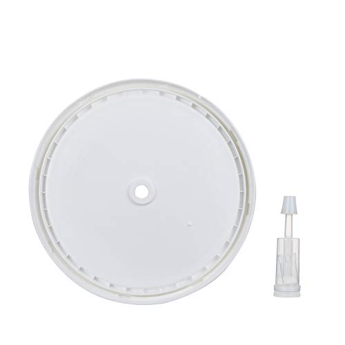 U.S. Solid Plastic Fermenter - 6.5 Gallon Food-Grade Fermenting Bucket Homebrewing Fermentor with Spigot and Airlock BPA Free - size: 6.5 gallon(1-PACK)