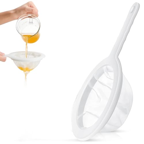 1 Pc Plastic Kefir Fine Mesh Strainer Set, Nylon Kefir Food Strainers Fine Sieve Colander Sifter for Straining & Transferring Tea, Juice, Pasta