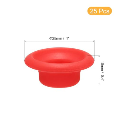 uxcell 25 Pcs Silicone Rubber Gaskets Washer, High Pressure Leak-proof Beer Bottle Gasket Seals Top Washers for Swing Flip Beer Soda Bottle, Red - color: Red