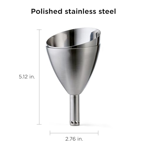 Rabbit Wine Aerator Shower Funnel with Sediment Strainer, Stainless Steel