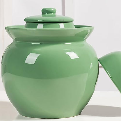 Fermentation Jar Traditional Chinese Porcelain Pickle Jar,Ceramics Fermenting Crock Kit with Water Seal Airlock Lid, Pickle Jar for Pickles Kimchi, Sauerkraut 1.75Kg - size: 1.75Kg