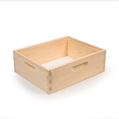 Stoney Acres Beekeeping Beehive Box, 10 Frame Medium Assembled Super or Brood Honeybee Hive Box, Amish Made