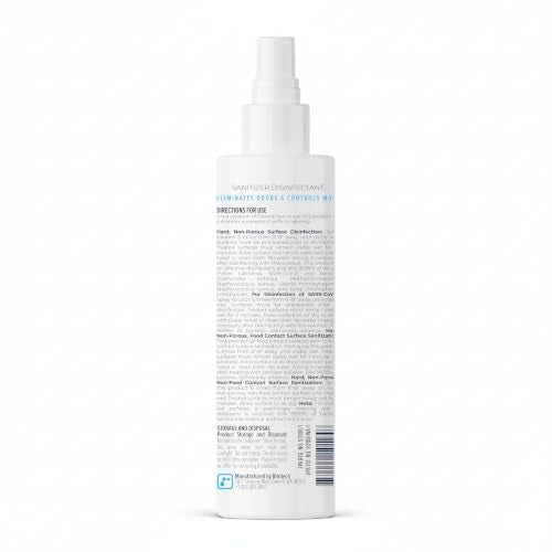 BRIOTECH Sanitizer Disinfectant Hypochlorous Spray, Kill 99.99% of Viruses & Bacteria, Control Mold, Eliminate Odor, Gentle for Nursery & Play Rooms, Food Contact Surface Sanitizer, 8.5 fl oz (2 Pack)
