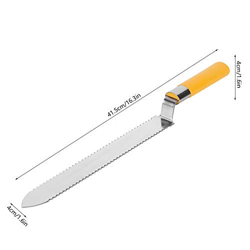 Professional Stainless Steel Serrated Honey Uncapping Knife Beekeeping Tool for Harvesting Honey Wax Propolis Durable Ergonomic Handle 41.5cm Beekeeper Essential