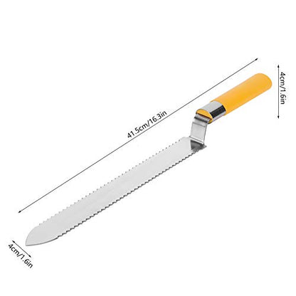 Professional Stainless Steel Serrated Honey Uncapping Knife Beekeeping Tool for Harvesting Honey Wax Propolis Durable Ergonomic Handle 41.5cm Beekeeper Essential
