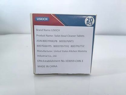 USKICH Toilet Bowl Cleaner 40 PACK, Household Automatic Toilet Bowl Cleaners with Bleach, Bathroom Toilet Tank Cleaners Tablets with Sustained-Release Technology for Deodorizing & Descaling - size: 1 Count (Pack of 40)