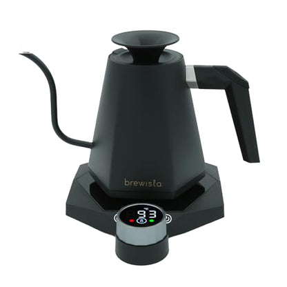Brewista X Series Electric Gooseneck Kettle, Stainless Steel Water Boiler, Precise Digital Temperature Control, Fast Boiling, Keep Warm, Auto Shut-Off for Pour-Over Coffee & Tea, Home, 0.8L, Black - color: Black