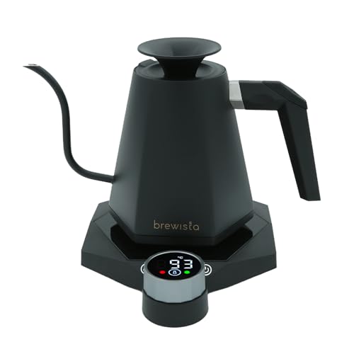 Brewista X Series Electric Gooseneck Kettle, Stainless Steel Water Boiler, Precise Digital Temperature Control, Fast Boiling, Keep Warm, Auto Shut-Off for Pour-Over Coffee & Tea, Home, 0.8L, Black - color: Black