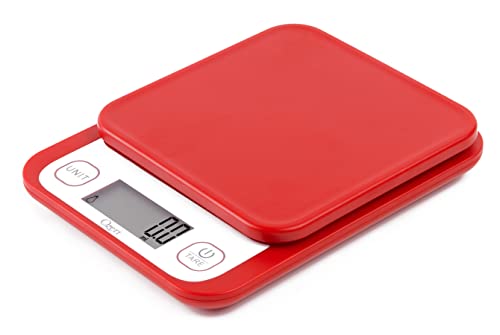 Ozeri Garden and Kitchen Scale II, with 0.1 g (0.005 oz) 420® Variable Graduation Technology® - color: Red