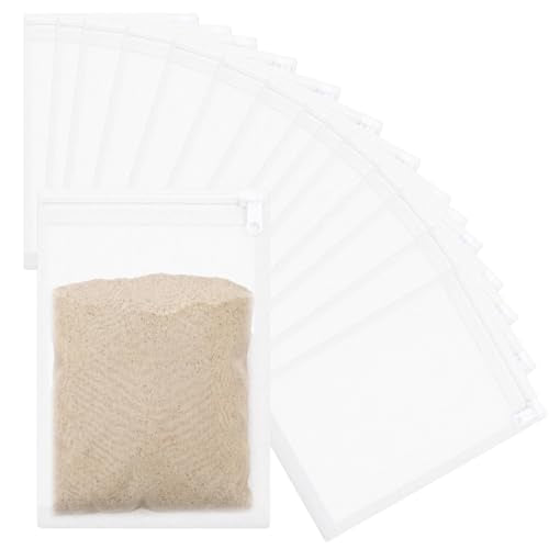 Geiserailie 15 Pcs Aquarium Filter Media Bags 150 Micrometer Fine Filter Bags Mesh Reusable with Zipper for Activated Carbon Resins (4 x 6 Inch) - size: 4 x 6 Inch