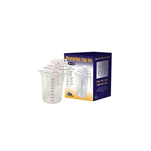 5-Piece Plastic Measuring Cup Set - size: 5 Piece Set