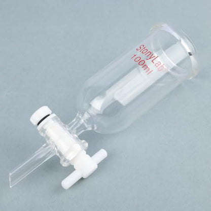 stonylab Dropping Funnel, Borosilicate Glass Burette Funnel with PTFE Stopcock for Laboratory and Home Use, 100 ml - size: 100 ml