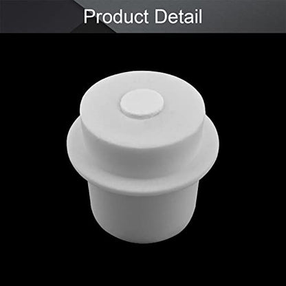 Othmro 1Pcs Drilled Rubber Stopper with Airlock, White Drilled Bungs Stopper with 1.3"-1.42" Hole for Fermentation Use, Homebrewing Beer Kombucha Airlock Stopper