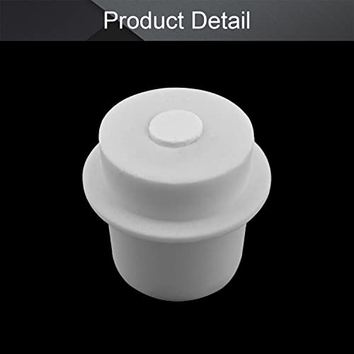 Othmro 2Pcs Drilled Rubber Stopper with Airlock, White Drilled Bungs Stopper with 1.3"-1.42" Hole for Fermentation Use, Homebrewing Beer Kombucha Airlock Stopper