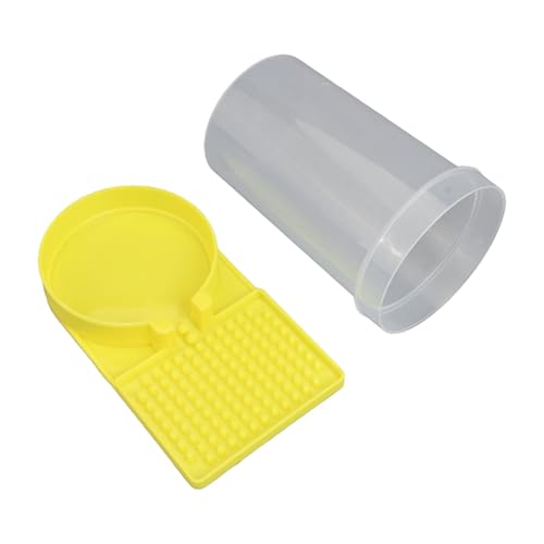 3-Pack Bee Drinkers for Hive, Plastic Water Feeder with Basin at Entrance, Easy Fill Bee Hydration Station, Yellow for Beekeeping Supplies