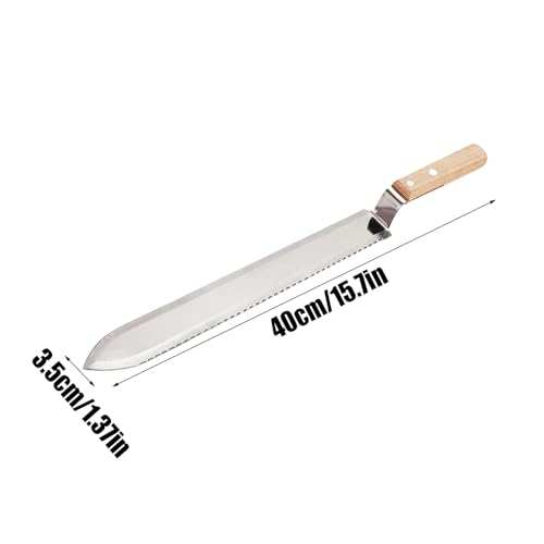 Uncapping Cutter Beekeeping – Stainless Steel Honey Knife, Serrated Edge bee Cutter | Professional Beekeeper Hand Tool for Fast Honey Frame uncapping and Smooth Extraction in hive Maintenance - color: Single sided