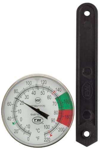 Rattleware Thermometer, Genuine Milk Frothing and Barista Thermometer, Fast Readout and Clear Temperature Targets / 5" Probe, 1.75" Dial - Pack of 2