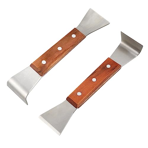 Stainless Steel Beekeeping Box Scraper with Wooden Handle Durable Bee Tool for Easy Honey Extraction and Hive Maintenance Essential Beekeeping Scraper for Every Beekeeper