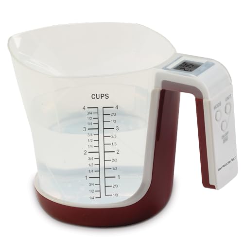 Digital Kitchen Measuring Cup Scale | 4 Cup Food Scale, Detachable Washable Cup, Tare, 5 Modes, g/lb-oz/fl oz/cup, Liquid & Dry Ingredients