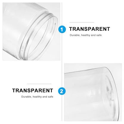 HOMSFOU Plastic Food Storage Jars with Lids 12pcs Plastic Sealed Canisters Airtight Kitchen Containers for Cereals and Pantry Organization