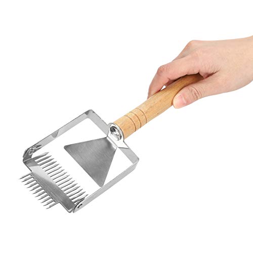 Tyenaza Beehive Honey Scraper, Honeycomb Scraper Equipment Double-Head Uncapping Fork Shovel Tool Beekeeping Equipment for Extracting Honey