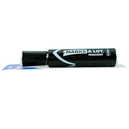 Avery Marks-A-Lot Permanent Marker, Jumbo Desk-Style Size, Chisel Tip, Water and Wear Resistant, Black Marker (24138) - size: 1 Count (Pack of 1)