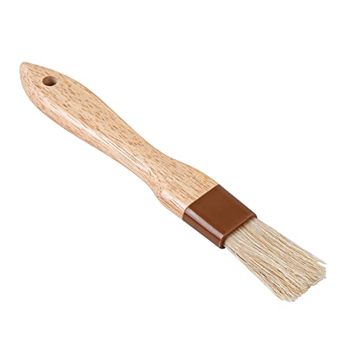 Restaurantware Pastry Tek 8.4 Inches Buttering Brush 1 Boar Bristles Pastry Brush - Hardwood Handle Built-In Hanging Hole Wood Basting Brush Sturdy Ferrule For Glazing And Basting - size: 8 1/2"