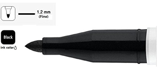 Monami Kitchen Marker Black 2 pcs Erasable with Dishwashing Liquid