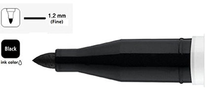 Monami Kitchen Marker Black 2 pcs Erasable with Dishwashing Liquid