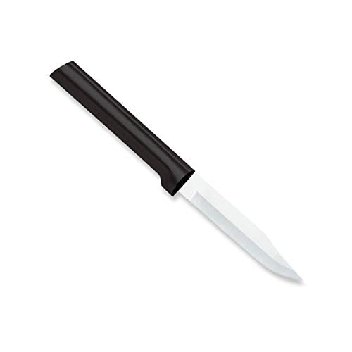 Rada Cutlery Regular Paring Knife (W201), 3.25" Stainless Steel Blade, Black Handle - color: Black