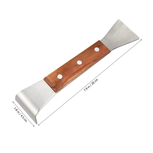 Stainless Steel Beekeeping Box Scraper with Wooden Handle Durable Bee Tool for Easy Honey Extraction and Hive Maintenance Essential Beekeeping Scraper for Every Beekeeper