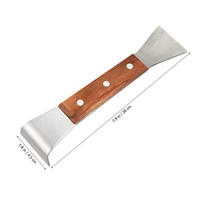 Stainless Steel Beekeeping Box Scraper with Wooden Handle Durable Bee Tool for Easy Honey Extraction and Hive Maintenance Essential Beekeeping Scraper for Every Beekeeper