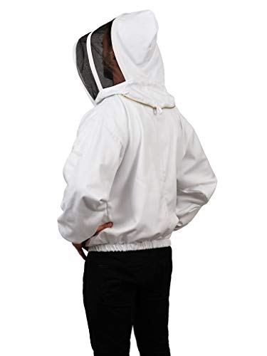 Humble Bee 311 Polycotton Beekeeping Jacket with Fencing Veil - size: Large