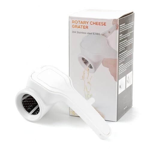 Taoke Hand-Crank Cheese Grater, Manual 304 Stainless Steel Grinder | Cheese Grinder for Cooking & Baking, Manual Cheese Shredder for Parmesan, Cheddar, Chocolate & Vegetables